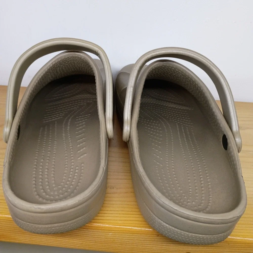 Crocs Endeavor Slip On Closed Toe Clog‎ Shoes Men's 12 Brown Khaki